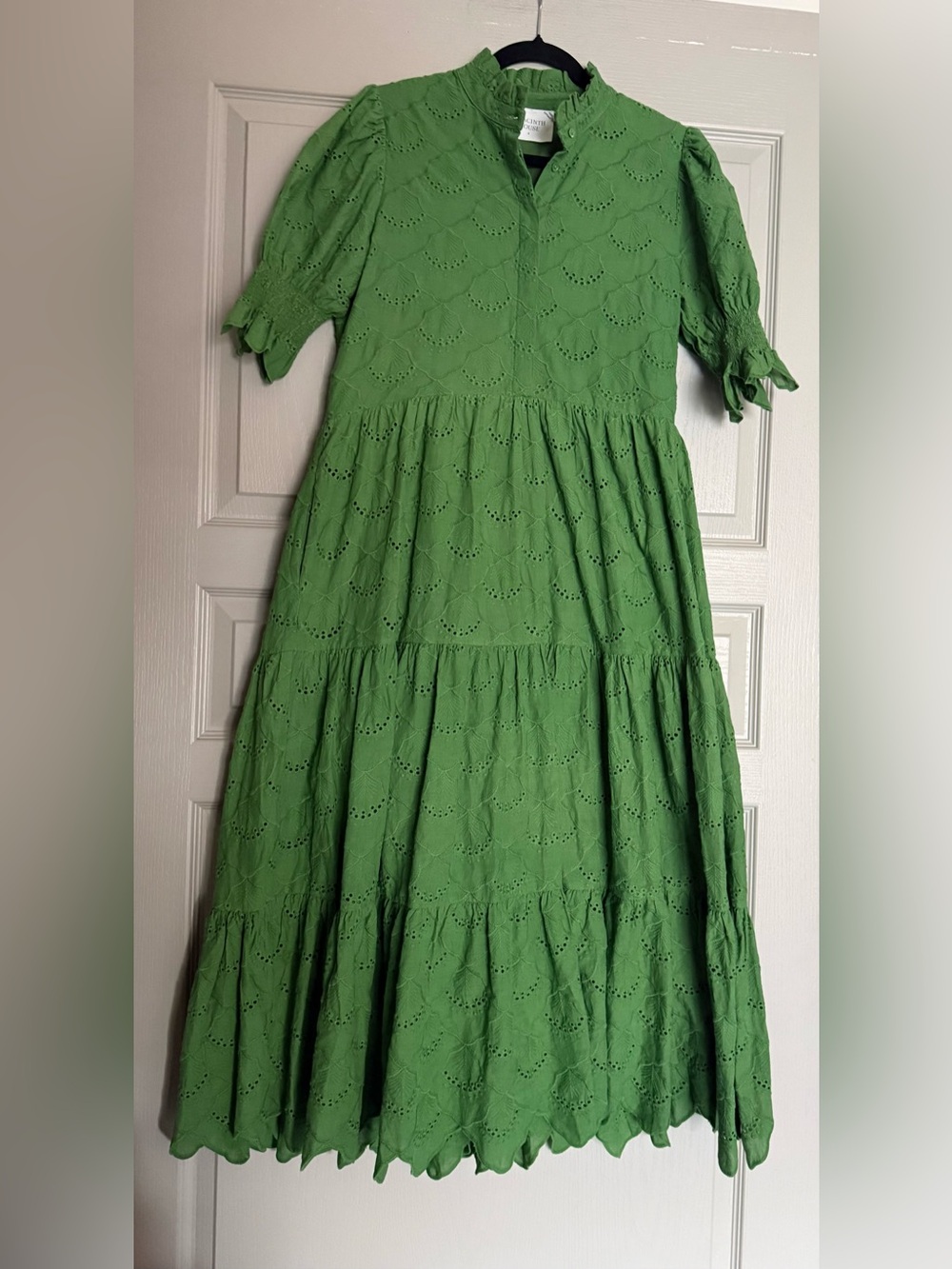 Hyacinth House Fern Green Eyelet Bennett Maxi Dress Medium Fern Green Eyelet NWT